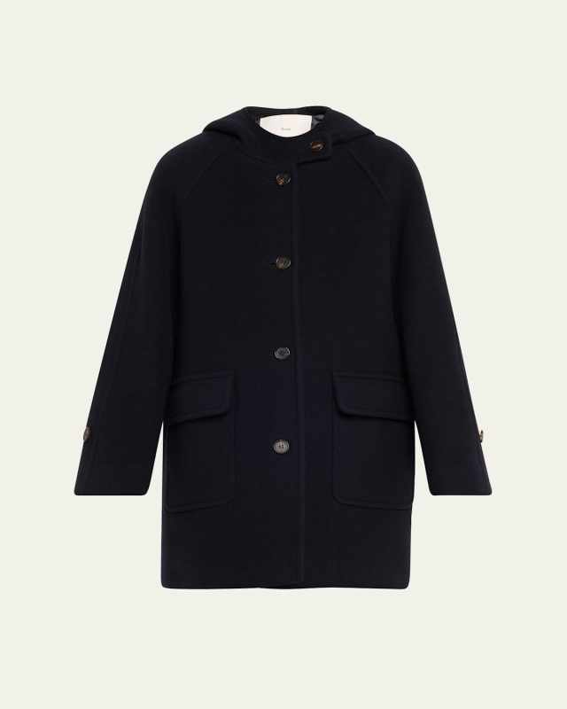 Hooded Wool-Cashmere Coat